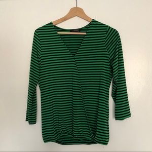 Women’s The Limited Green Striped Top